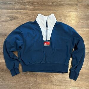 Nike Women's Sportswear Team Nike Hoodie Blue Size XS